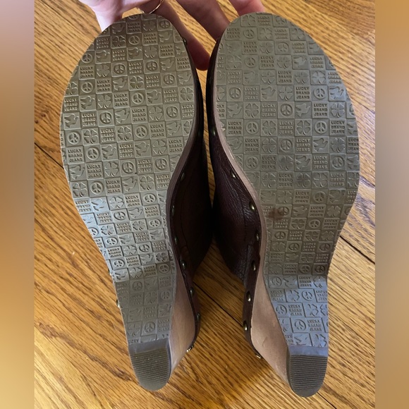 Lucky Brand Cognac Leather Maddox Mule Clog Wmn’s Sz 8.5 - Picture 10 of 10